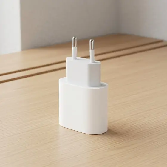 Adaptador de corrente USB-C de 20 W (imagem ilustrativa)