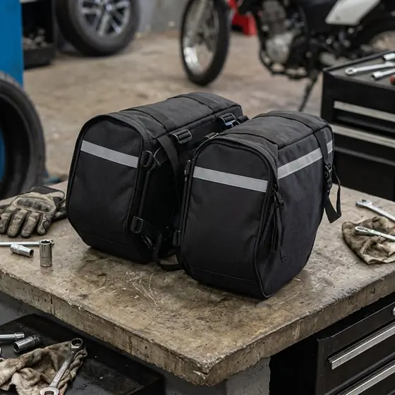 Alforge Universal Moto Lateral Impermeável Forrado Eva 3mm Preto (imagem ilustrativa)