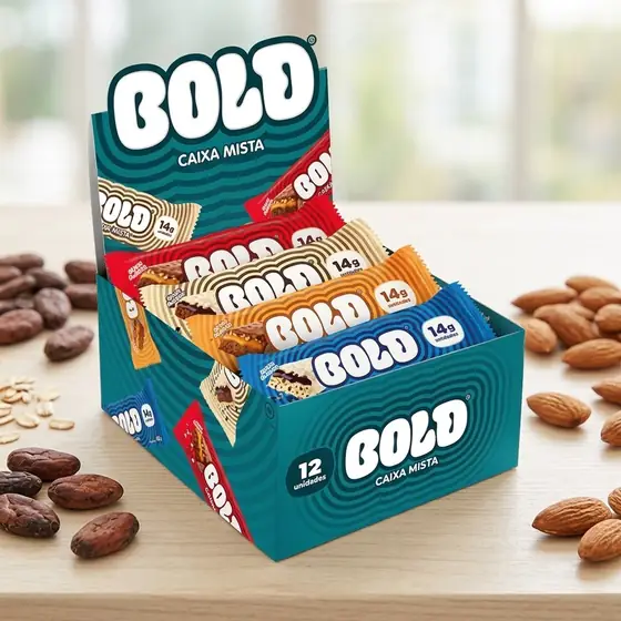 Bold Barra de Proteína Caixa Mista (12 Unid) 40G com 14g de Proteína (imagem ilustrativa)