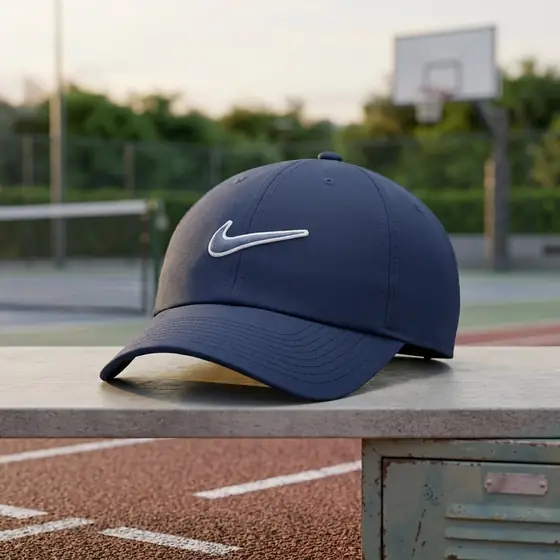 Boné Nike Club Swoosh Unissex Cor Azul-escuro Tamanho G/gg (imagem ilustrativa)