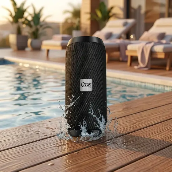 Caixa De Som Bluetooth Essential Sound GO i2GO 10w Rms Resistente à Água e até 8h de Bateria (imagem ilustrativa)