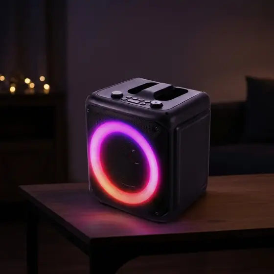 Caixa De Som Bluetooth Portátil 6,5 3000mah Karaokê Rgb (imagem ilustrativa)