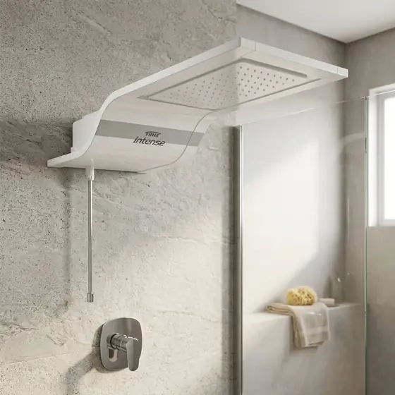 Chuveiro Elétrico Fame Intense Eletrônico Luxo White Potente Cor Branco Potência 5400 W (imagem ilustrativa)