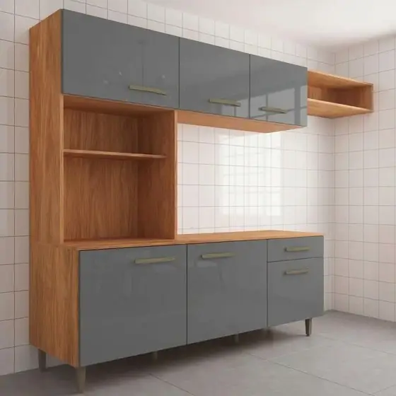 Cozinha Emilly 6 Portas 4 Gavetas C/ Nichos Yescasa (imagem ilustrativa)