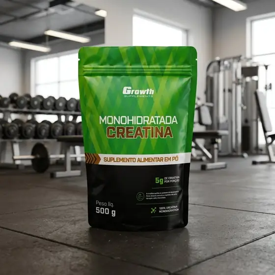 Creatina Monohidratada 500g Pouch - Growth Supplements (imagem ilustrativa)