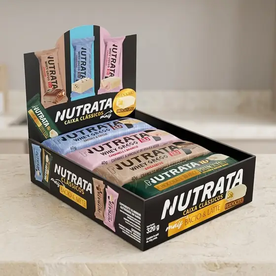 Display Misto Barra de Proteína Nutrata com 8 Unidades (imagem ilustrativa)
