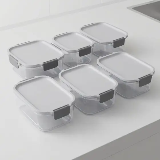 Electrolux Kit 6 Potes Herméticos Plástico Multiuso Vedação Silicone (imagem ilustrativa)
