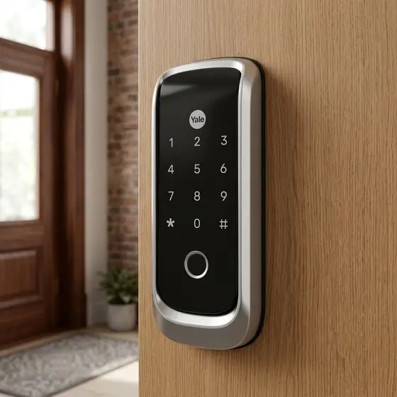 Fechadura Digital Yale Ybl 410b Sobrepor Biometria Aplicativo Bluetooth Preta E Prata (imagem ilustrativa)