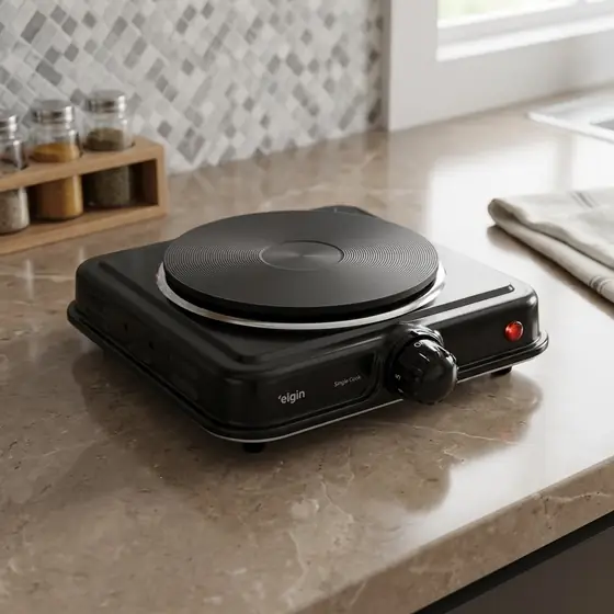 Fogão Elétrico Portátil Cooktop Elgin Single Cook 1 Boca - 110V (imagem ilustrativa)