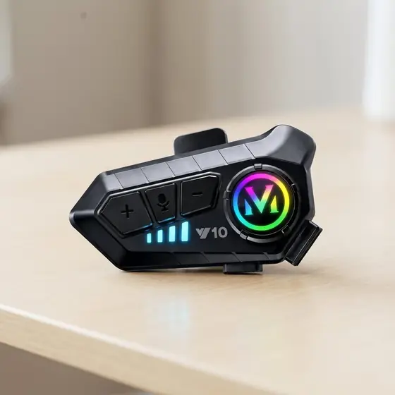 Intercomunicador Bluetooth 5.3 para Capacete com Luz RGB Woosh (imagem ilustrativa)