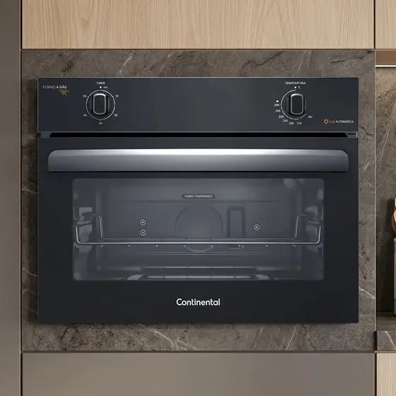 Forno de Embutir a Gás Continental 50L TOPLimpaFácil OC4GM Cor Preto (imagem ilustrativa)