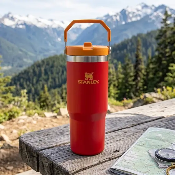 Garrafa Térmica Stanley Tumbler Flip Straw Chili 887ml (imagem ilustrativa)