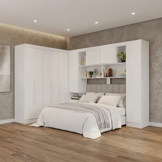 Guarda-roupa Casal Modulado Canto 9 Portas 2 Gav Multimóveis (imagem ilustrativa)