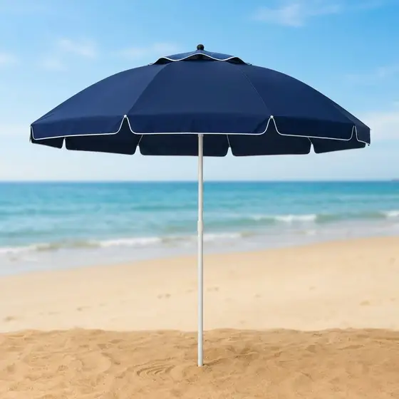 Guarda Sol Gigante 2,40m Uv Praia Piscina Camping Pesca Verão Cor Azul Marinho Vai De Tech (imagem ilustrativa)