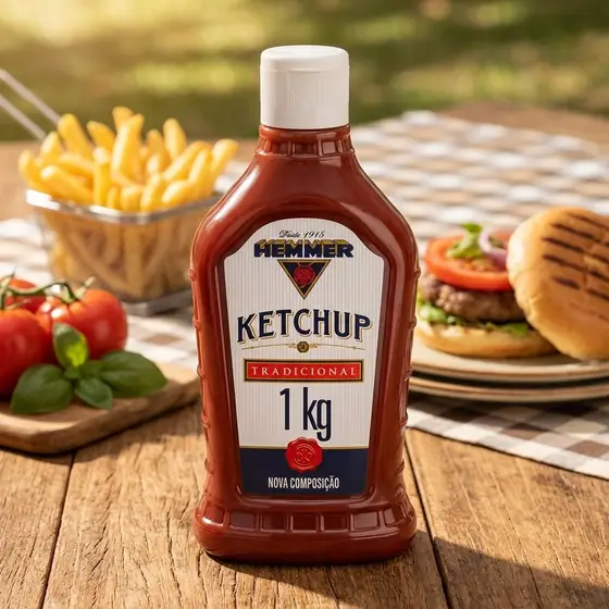 Hemmer Ketchup Tradicional Bisnaga 1kg (imagem ilustrativa)