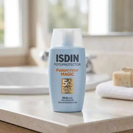 ISDIN Protetor Solar Facial Fusion Water 5 Stars Sem Cor FPS 60 - 50ml (imagem ilustrativa)