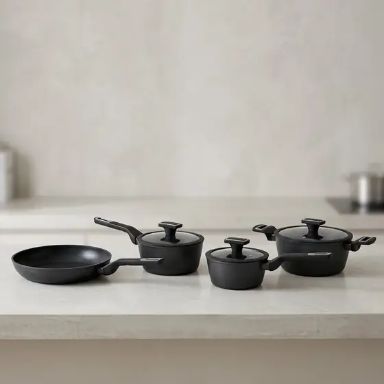 Jogo de Panelas Brinox Cerâmico 5 Peças Carbon Ceramic (imagem ilustrativa)