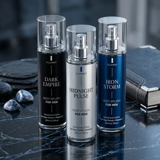 Kit 3 Body Splash Masculino 200ml Perfume De Luxo For Men (imagem ilustrativa)