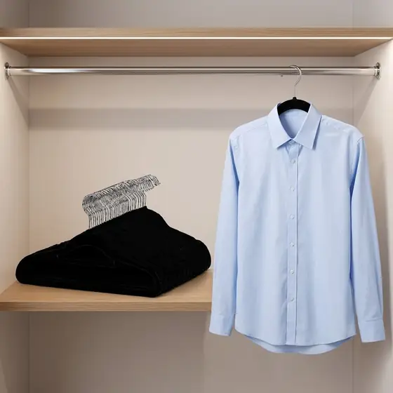 Kit 50 Cabides Veludo De Roupa Antideslizante Slim Adulto (imagem ilustrativa)