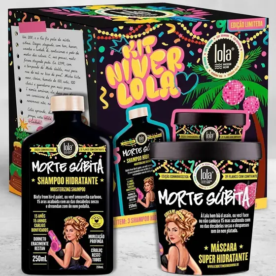 Kit Morte Súbita - Shampoo e Máscara - Edição comemorativa - Lola From Rio (imagem ilustrativa)