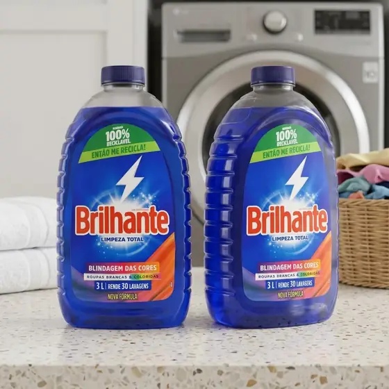 Kit Sabão Líquido Brilhante Limpeza Total - 3L Cada 2 Unidades (imagem ilustrativa)