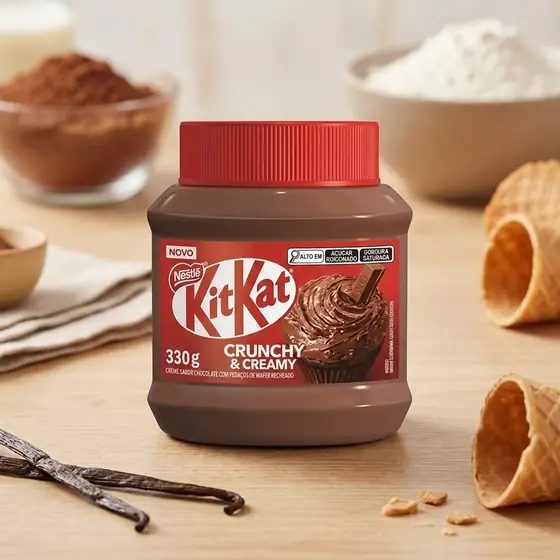 KitKat Creme Crocante de Chocolate – Pasta para Passar, 330 g (imagem ilustrativa)