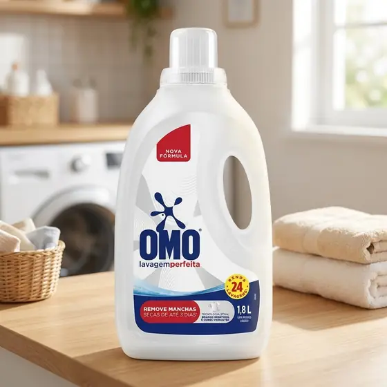 Lava-Roupas Líquido Omo Lavagem Perfeita 1,8 L (imagem ilustrativa)