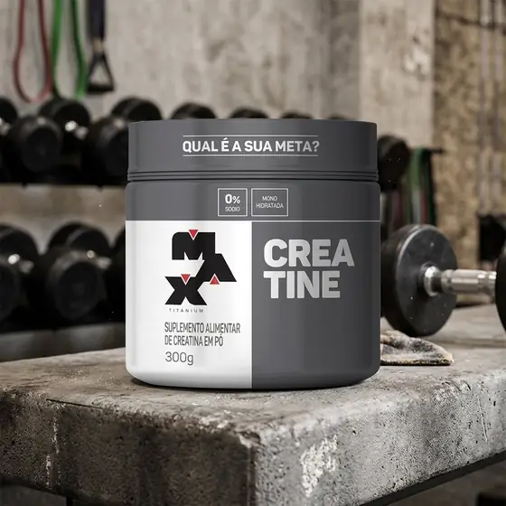 Max Titanium Creatina Pote Monohidratada (300g) 100% Pura (imagem ilustrativa)