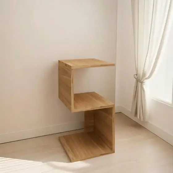 Mesa De Cabeceira Nicho De Mdp Mesinha Quarto Sala Decoração Brovália Marrom (imagem ilustrativa)