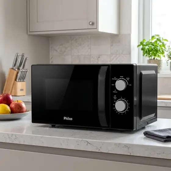 Micro-ondas Philco 20L Preto Painel Mecânico PMO23M (imagem ilustrativa)