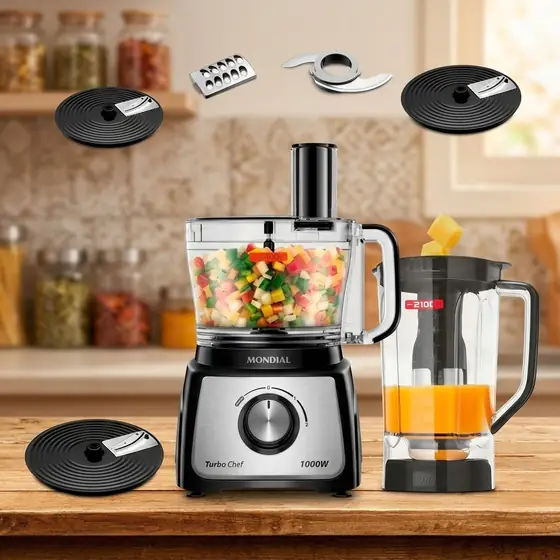 Multiprocessador Mondial MPN-01-B Preto 127V (imagem ilustrativa)