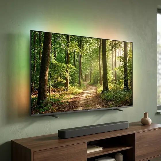 Philips Smart TV Ambilight 50" 4K 50PUG8100/78 + Soundbar TAB4000, Aparelho de Áudio para TV (imagem ilustrativa)