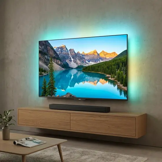 Philips Smart TV Ambilight 55" 4K, 55PUG8100/78 + Soundbar TAB4000, Aparelho de Áudio para TV (imagem ilustrativa)