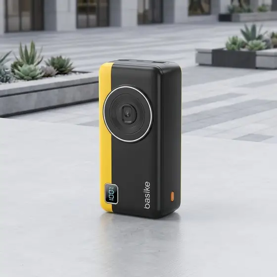 Power Bank Basike 30000mAh com Carga Rápida 22.5W e Cabos Integrados, para iPhone e Android (imagem ilustrativa)