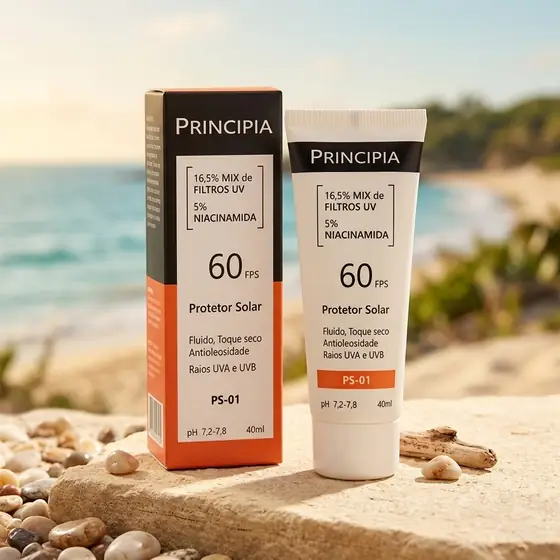 Principia Protetor Solar 16,5% Mix de Filtros UV + 5% Niacinamida FPS 60 Principia Skincare PS (imagem ilustrativa)
