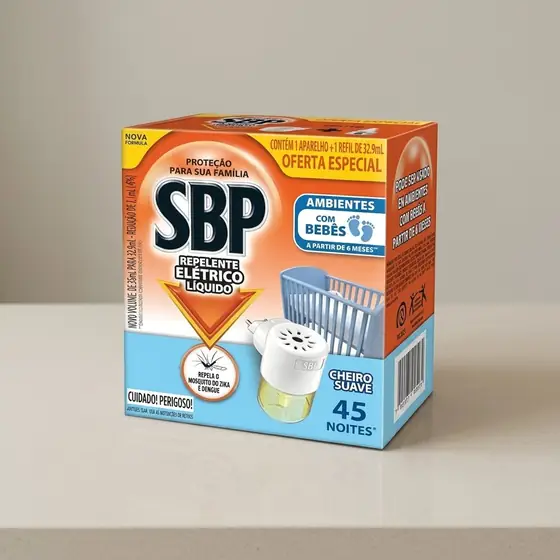 Repelente Elétrico Líquido SBP 45 Noites 35 mL (imagem ilustrativa)