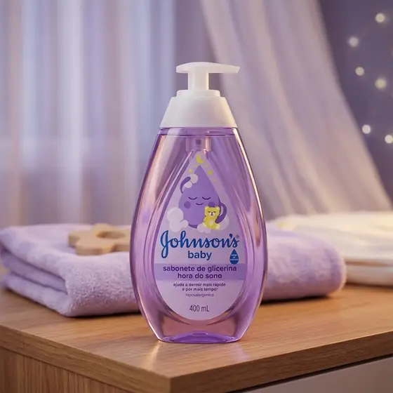 Sabonete Líquido Johnson's Baby Hora do Sono, Lavanda, 400ml (imagem ilustrativa)