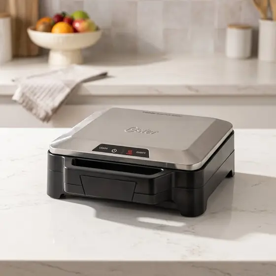 Sanduicheira Oster 220V 1000W Multiuso Inox OSAN500 (imagem ilustrativa)