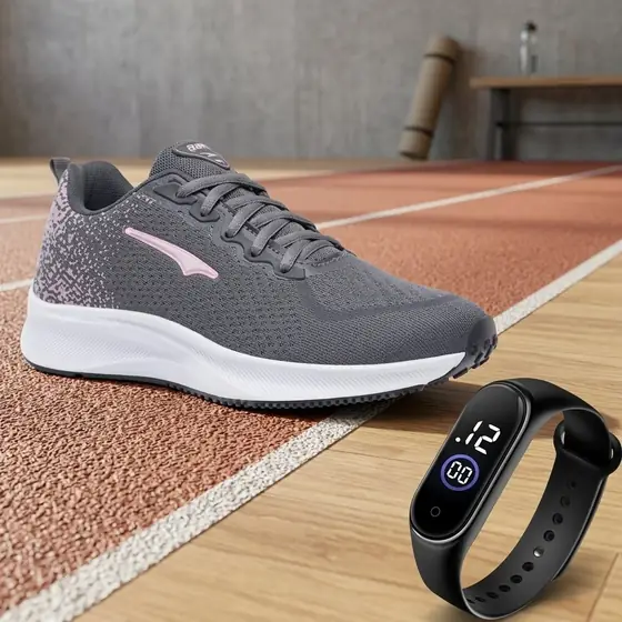 Tenis Academia Feminino Leve Macio Corrida + Relogio (imagem ilustrativa)