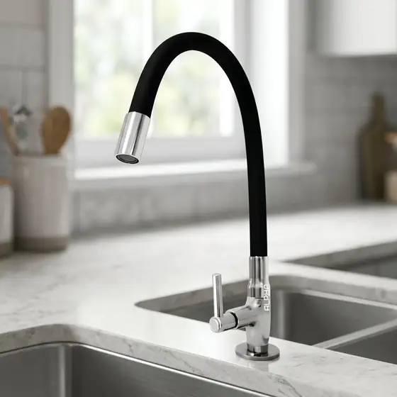 Torneira Tubo Flexível Bancada Cozinha Color Preta Luxo Cor Preto Alpha Hidrometais Torneira (imagem ilustrativa)