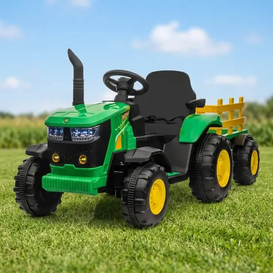 Trator Elétrico Infantil Zippy Toys 12V com Controle Remoto (imagem ilustrativa)