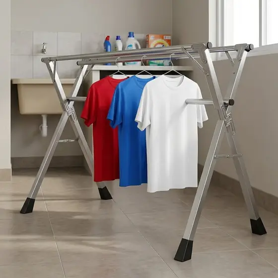 Varal De Chão Grande De Roupas 3andares Dobrável Suporta80kg (imagem ilustrativa)