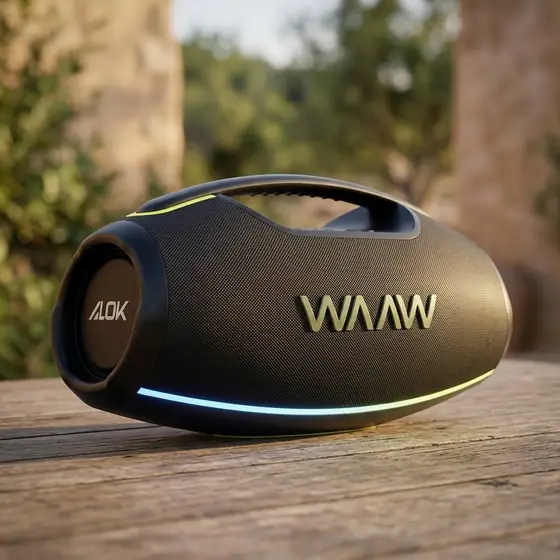 WAAW by ALOK Caixa de Som HYPERBOOM 1000 Bluetooth, À Prova D'Água, Até 12h de Autonomia (imagem ilustrativa)