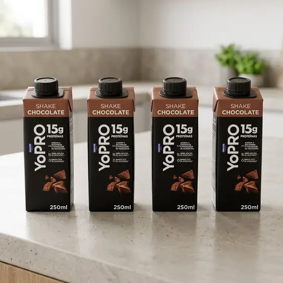 YoPRO Bebida Láctea UHT Chocolate Líquida Caixinha 250ml - 15g de Proteínas - Sem Lactose (imagem ilustrativa)